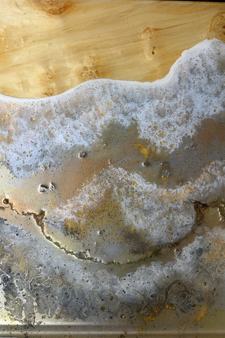 Gold Resin Wood Table