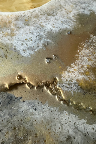 Gold Resin Wood Table
