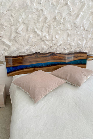 Epoxy Resin River Headboard