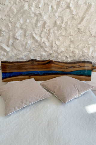 Epoxy Resin River Headboard