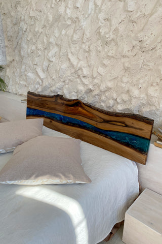 Epoxy Resin River Headboard