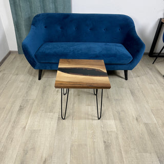 Quadratischer River Couchtisch aus Epoxidharz