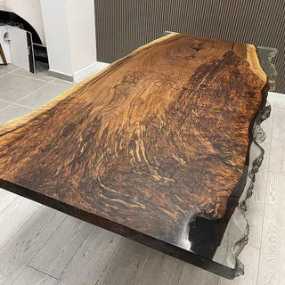 Black Walnut Live Edge Epoxy River Dining Table