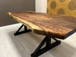 Black Walnut Live Edge Epoxy River Dining Table