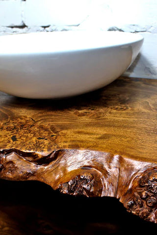 Wood Slab Live Edge Bathroom Vanity