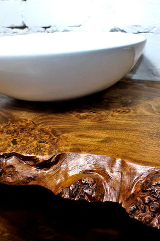 Wood Slab Live Edge Bathroom Vanity