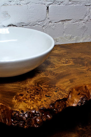Wood Slab Live Edge Bathroom Vanity