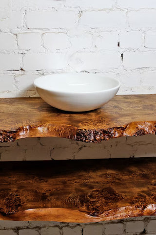 Wood Slab Live Edge Bathroom Vanity