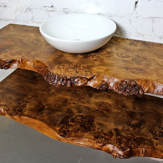 Wood Slab Live Edge Bathroom Vanity