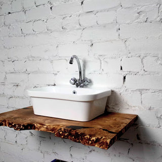 Poplar Wood Live Edge Bathroom Vanity Top