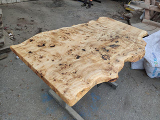 Burl Polar Wood modern Table with live edges