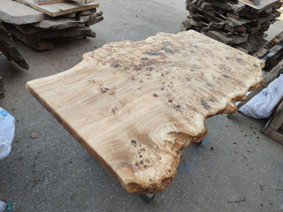 Burl Polar Wood modern Table with live edges