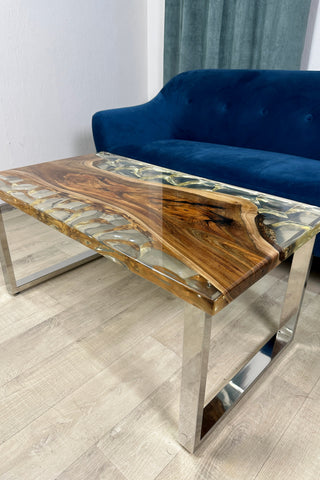 Clear Epoxy Coffee Table
