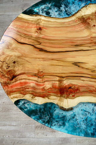 Oval Dining Table With Epoxy