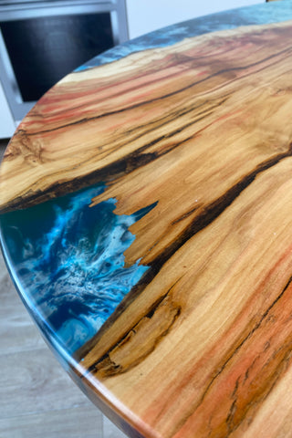Oval Dining Table With Epoxy