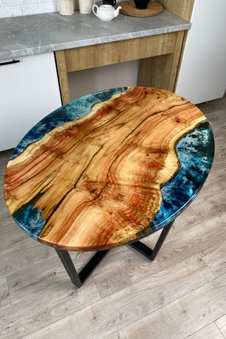 Oval Dining Table With Epoxy