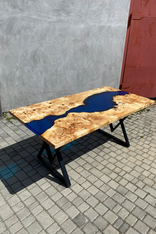 Rechteckiger Esstisch aus Kunstharz