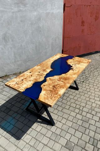 Rechteckiger Esstisch aus Kunstharz