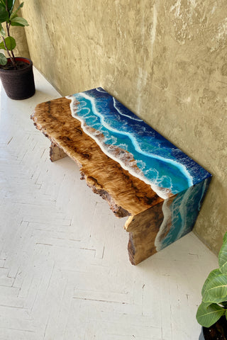 Live Edge Ocean Resin Coffee Table