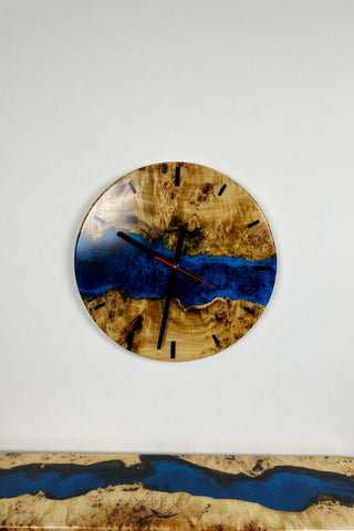 Blue Resin Wall Clock