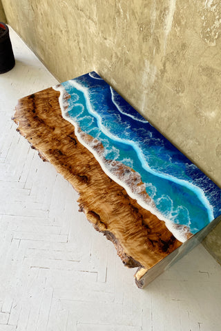 Live Edge Ocean Resin Coffee Table