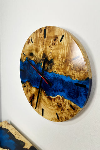 Blue Resin Wall Clock