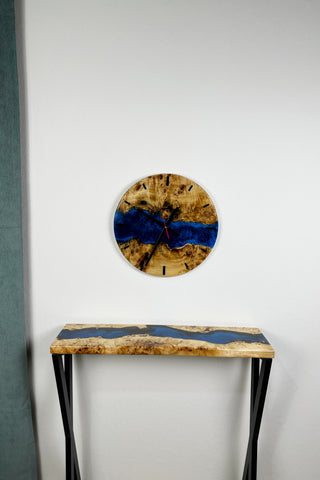Blue Resin Wall Clock