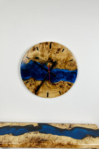 Blue Resin Wall Clock