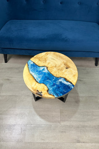 Round Epoxy River Table