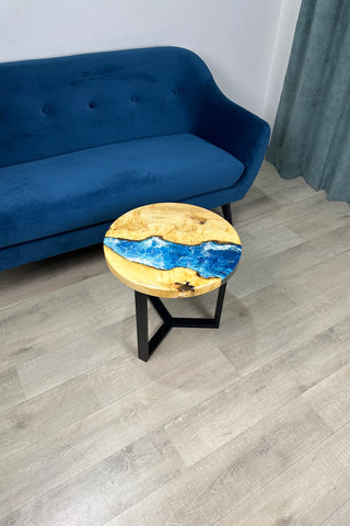 Round Epoxy River Table