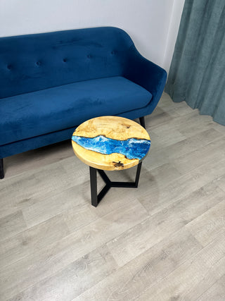 Round Epoxy River Table