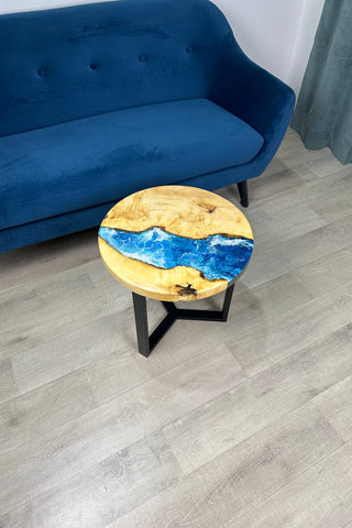 Round Epoxy River Table