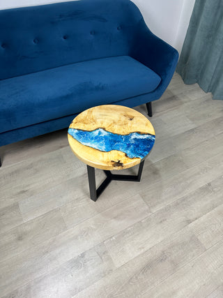 Round Epoxy River Table