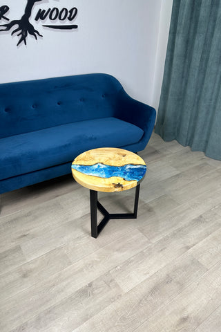 Round Epoxy River Table