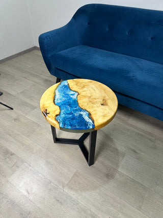 Round Epoxy River Table