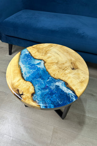 Round Epoxy River Table