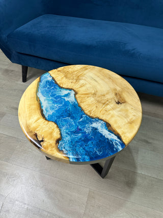 Round Epoxy River Table