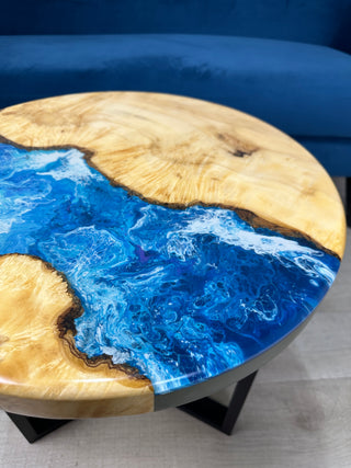 Round Epoxy River Table