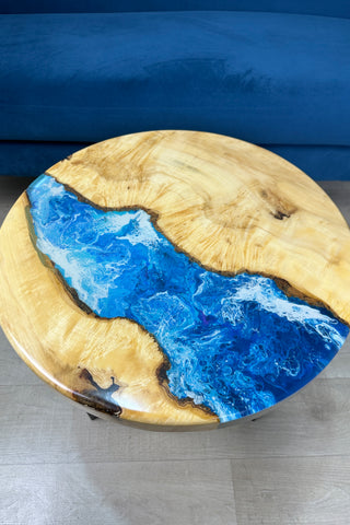 Round Epoxy River Table