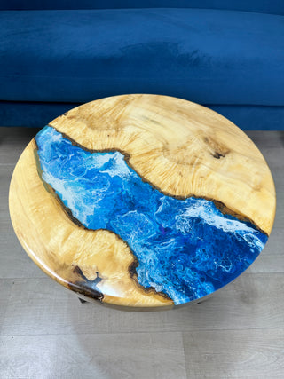 Round Epoxy River Table