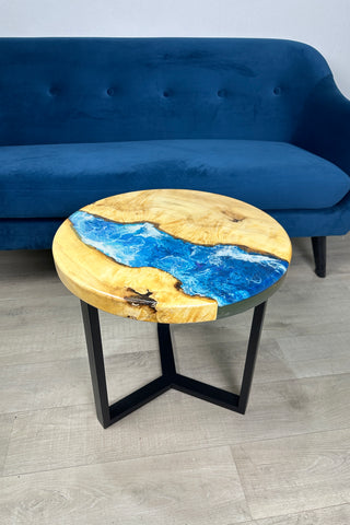 Round Epoxy River Table