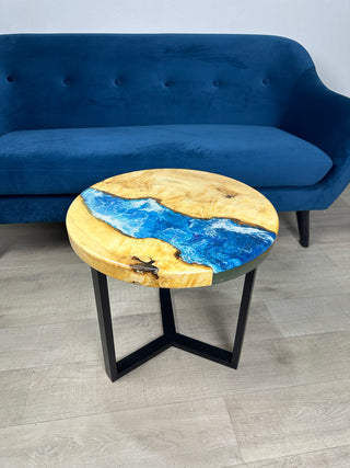 Round Epoxy River Table