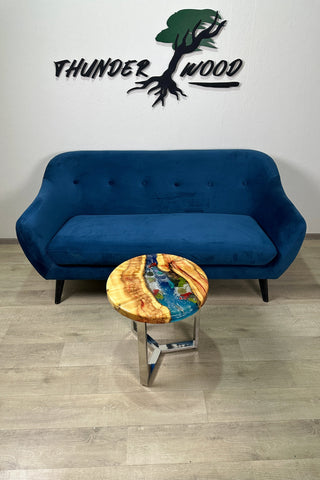 Round Aquarium Epoxy Coffee Table