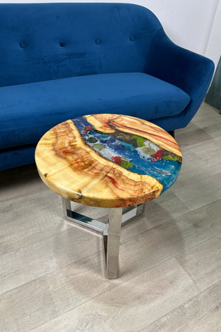 Round Aquarium Epoxy Coffee Table