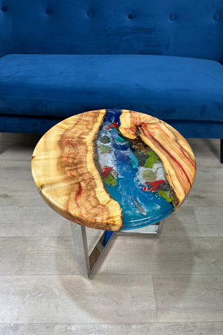 Round Aquarium Epoxy Coffee Table