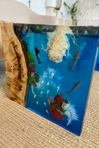 Resin Waterfall Coffee Table