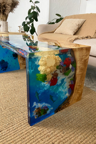 Resin Waterfall Coffee Table