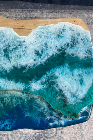 Ocean Art Couchtisch mit Epoxidplatte