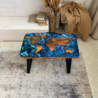 Epoxy Weltkarte Tisch