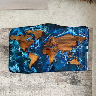 Epoxy Weltkarte Tisch